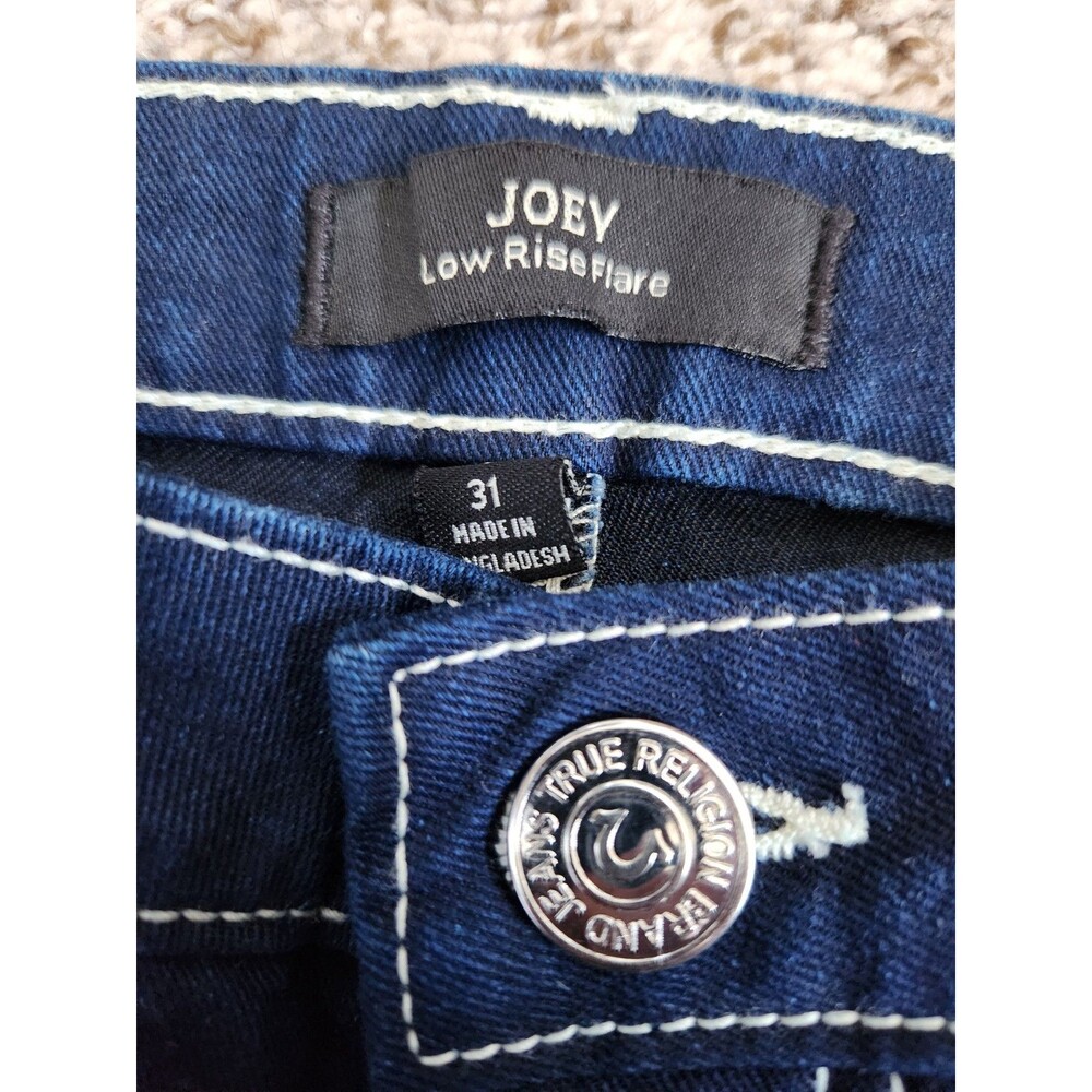 TRUE RELIGION Women's  Jeans “JOEY" Low Rise Flare Size 31 Retail *NWT* - Picture 3 of 7